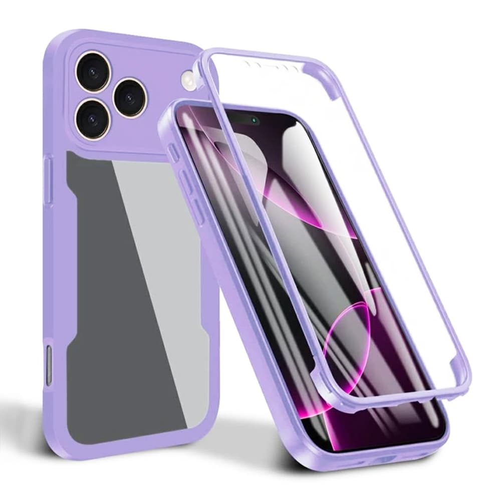 Techsuit ColorVerse 360 Series + Ochranné sklo iPhone 17 Pro Max Fialová - náhled 1