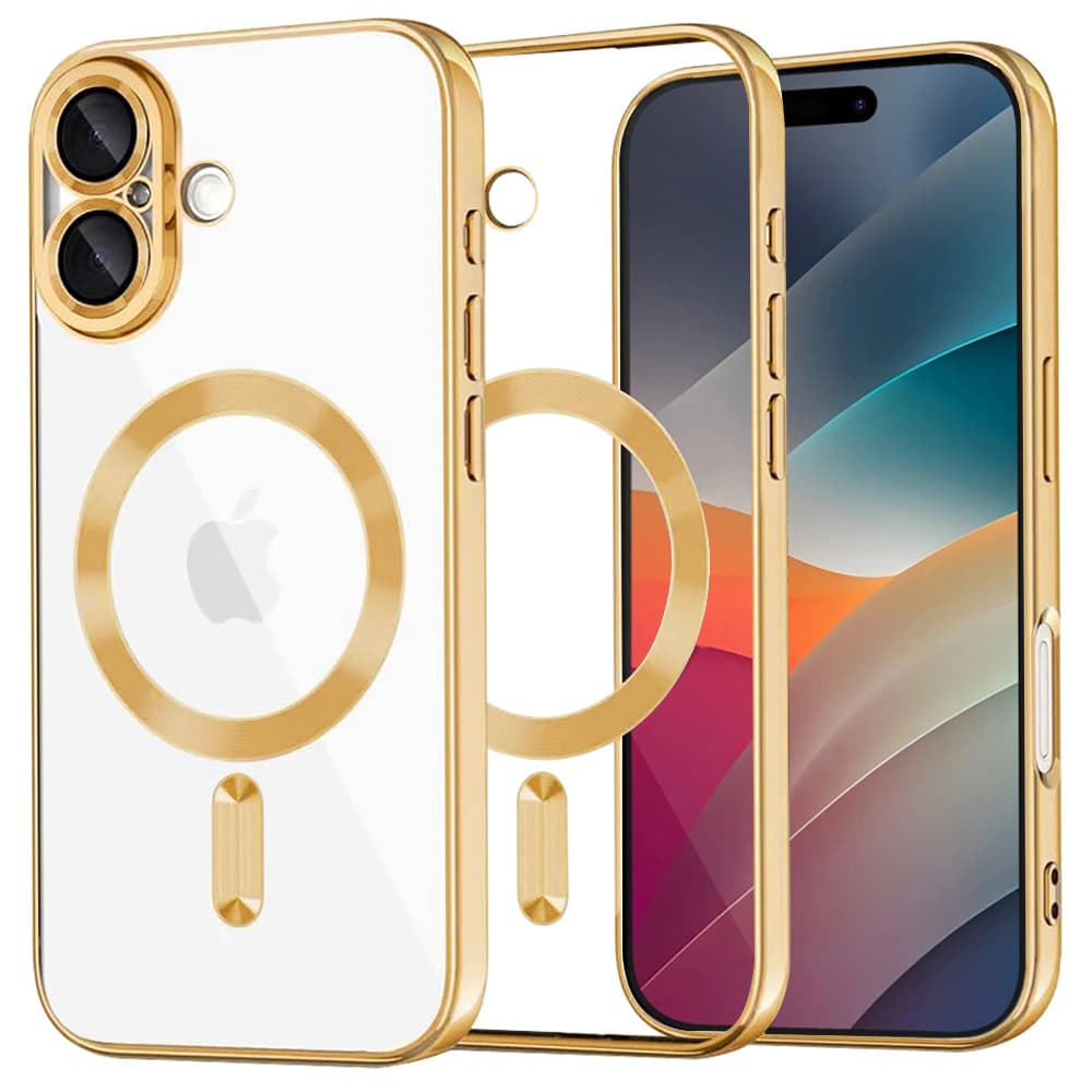 Techsuit Luxury Crystal MagSafe iPhone 17 zlatý - náhled 1