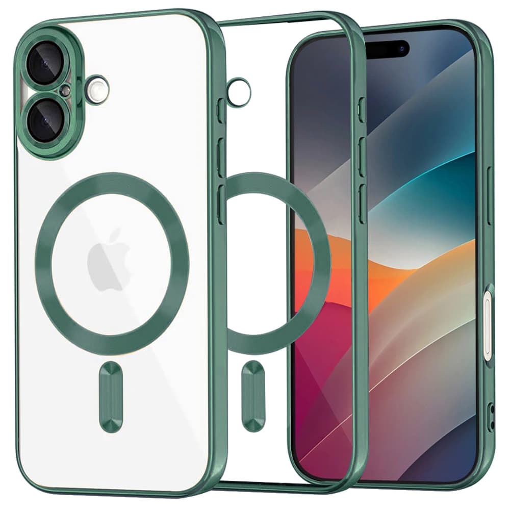 Techsuit Luxury Crystal MagSafe pro iPhone 17 v tmavě zelené - náhled 1