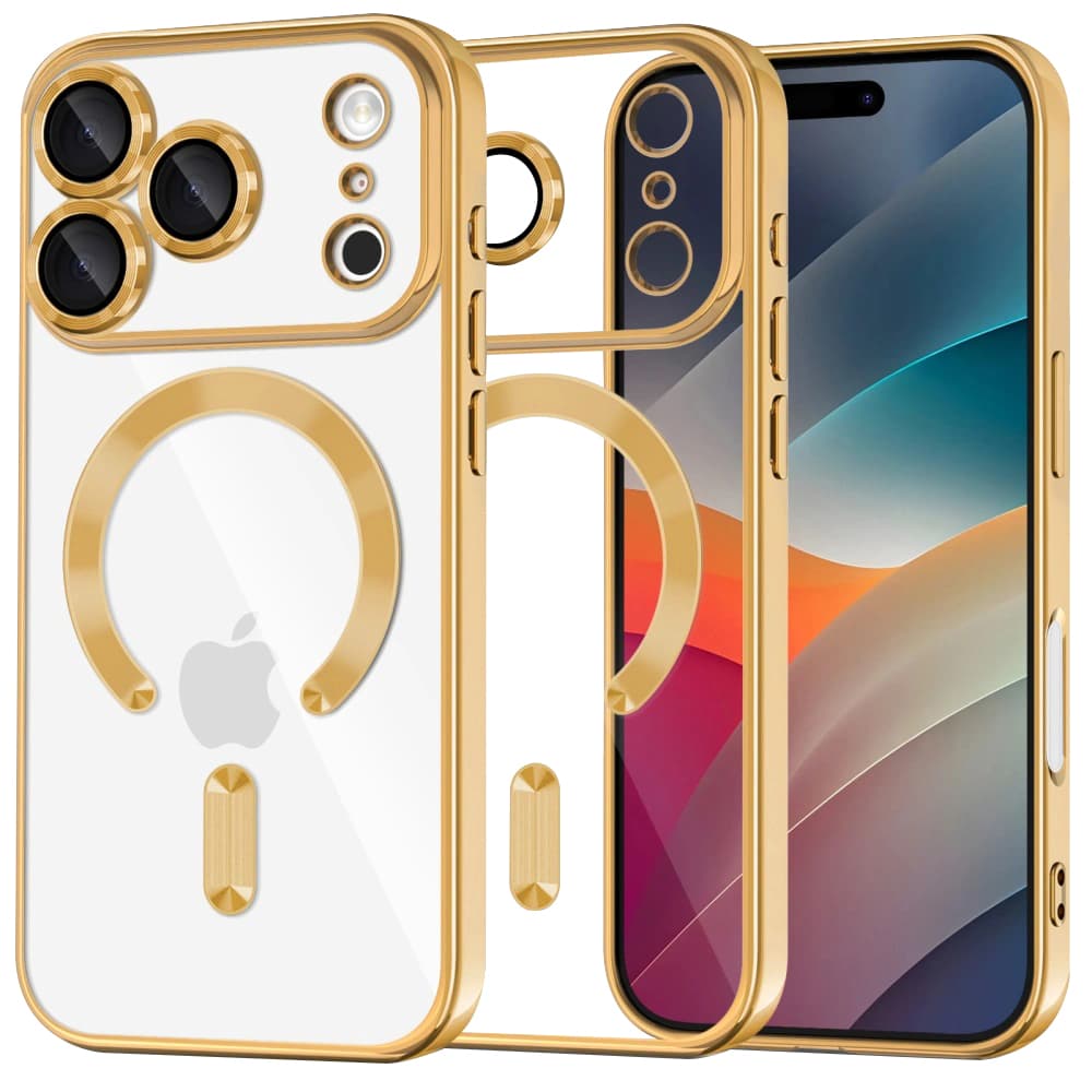 Techsuit Luxury Crystal MagSafe pro iPhone 17 Pro zlatý - náhled 1