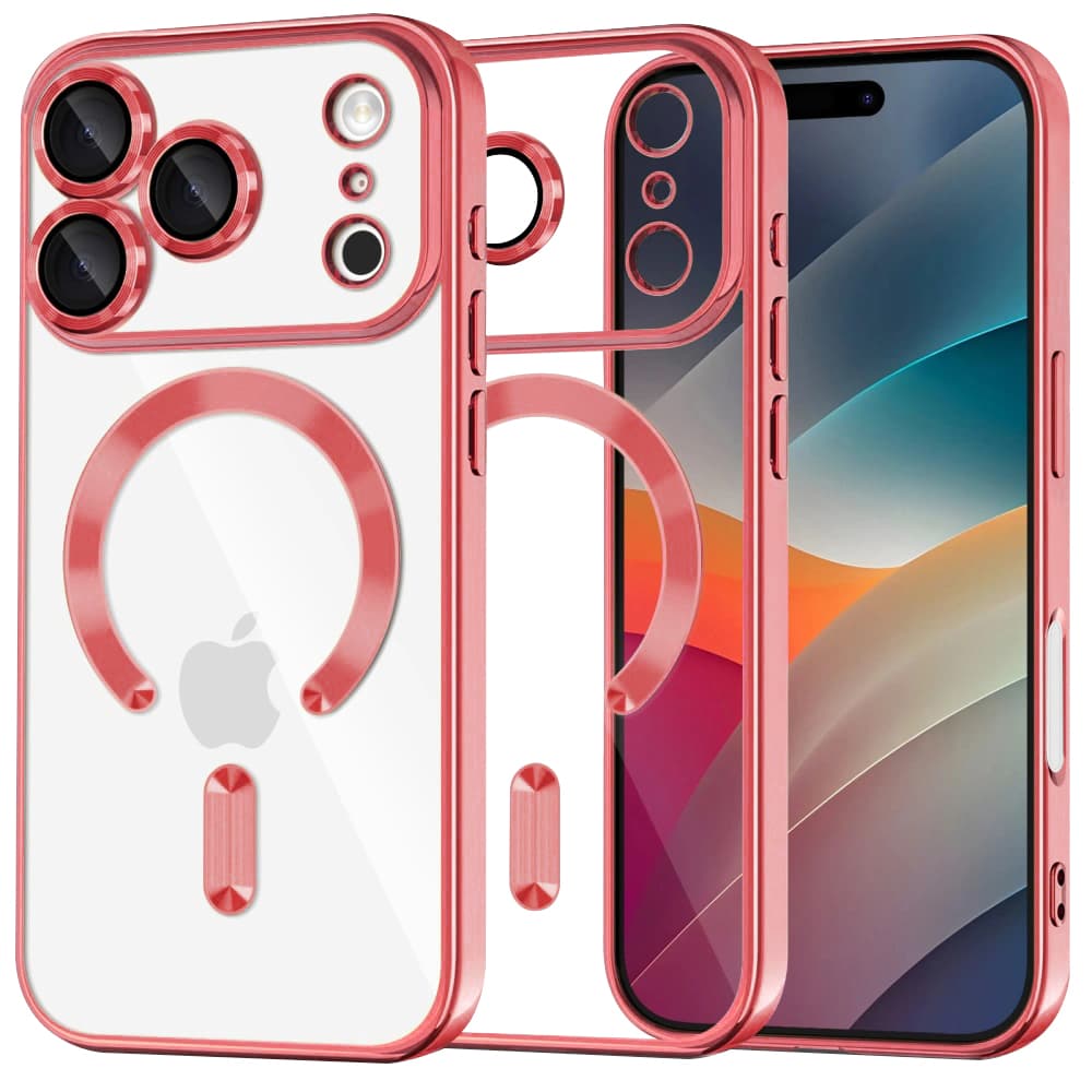 Techsuit Luxury Crystal MagSafe pro iPhone 17 Pro Max červený - náhled 1