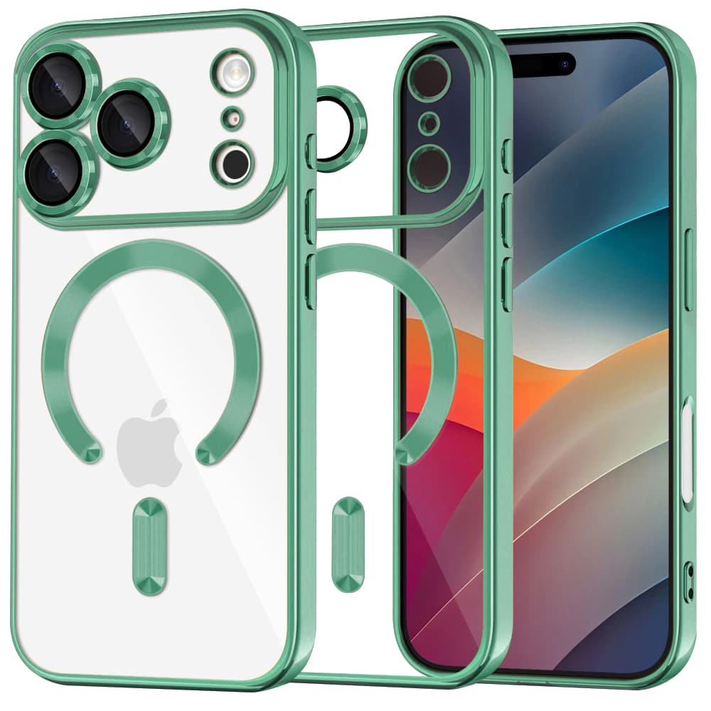 Techsuit Luxury Crystal MagSafe pro iPhone 17 Pro Max světle zelená - náhled 1