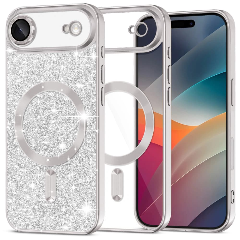 Techsuit Luxury Glitter MagSafe pro iPhone 17 Air stříbrný - náhled 1