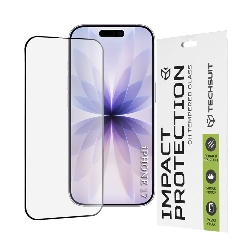 Ochranné sklo Techsuit 111D pro iPhone 17 iPhone 16 Pro černé - náhled 1