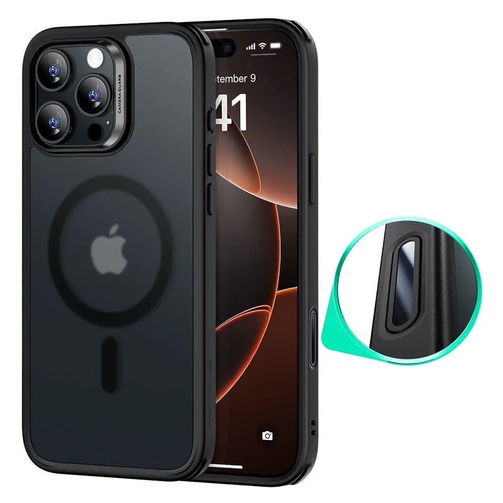 ESR Classic Hybrid HaloLock pro iPhone 16 Pro Černá s mrazivým efektem - náhled 1