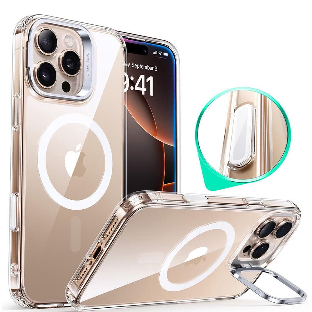 ESR Classic Hybrid HaloLock Kickstand pro iPhone 16 Pro průhledný - náhled 1