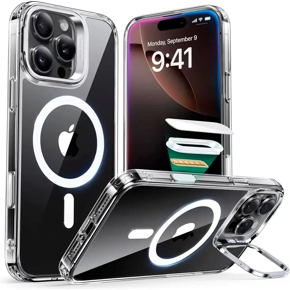 ESR Classic Hybrid HaloLock Kickstand iPhone 16 Pro Max průhledný - náhled 1