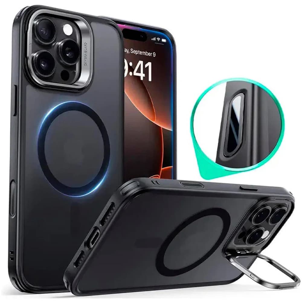 ESR Classic Hybrid HaloLock Kickstand pro iPhone 16 Pro Max v matné černé - náhled 1