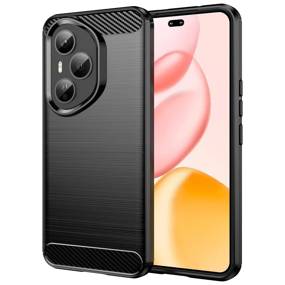 Pouzdro Techsuit Carbon Silicone Honor 400 Pro černé - náhled 1