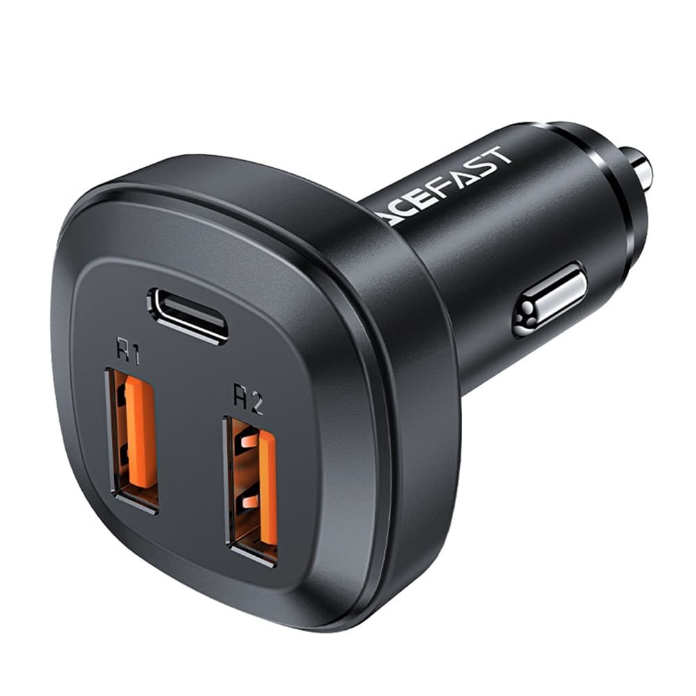 Acefast Car Charger B9 2x USB Type-C Rychlonabíječka 66W PD3.0 QC4+ Černá - náhled 1