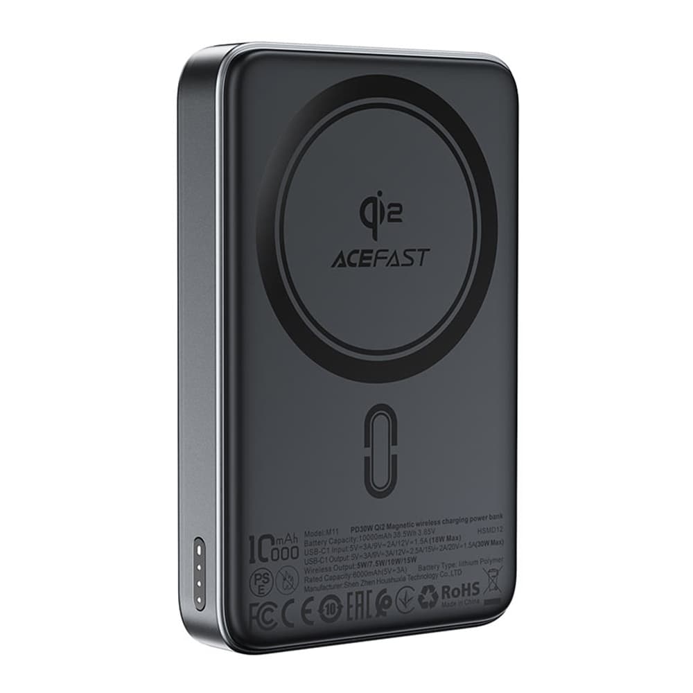 Acefast Magnetic Power Bank M11-10000 Type-C 10000mAh černá - náhled 1