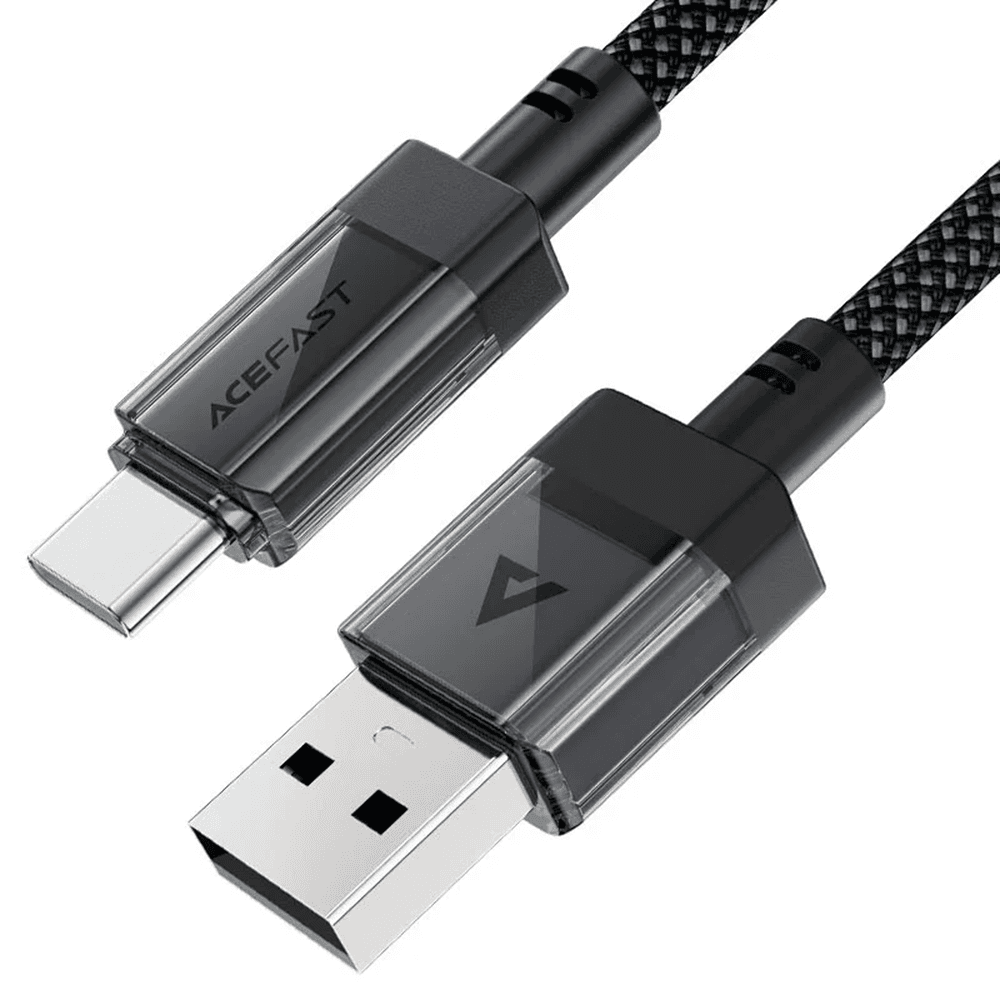 Acefast Data Cable C12-04 Rychlonabíjecí USB na Type-C 3A Černý 1.2m - náhled 1