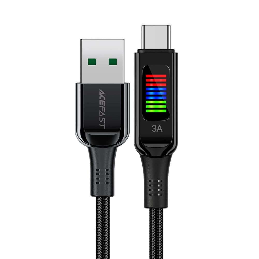 Acefast Datový kabel C7-04 USB na Type-C Rychlé nabíjení 1.2m černý - náhled 1