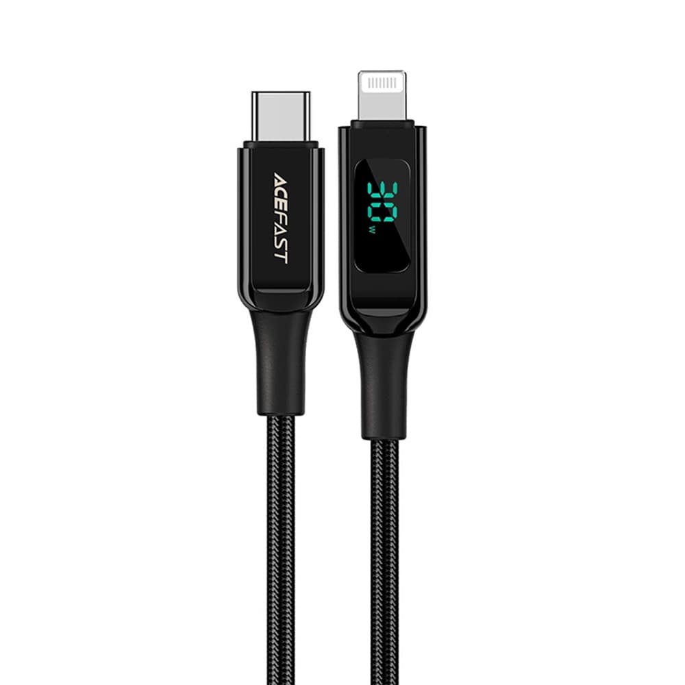 Acefast Data Cable C6-01 Type-C na Lightning Rychlé nabíjení 1.2m Černá - náhled 1