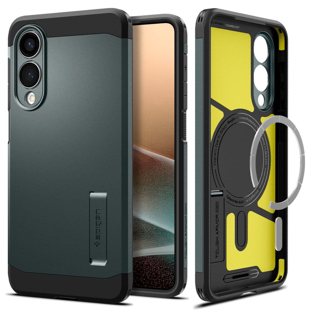 Spigen Tough Armor MagSafe Samsung Galaxy S25 Edge Zelená propast - náhled 1