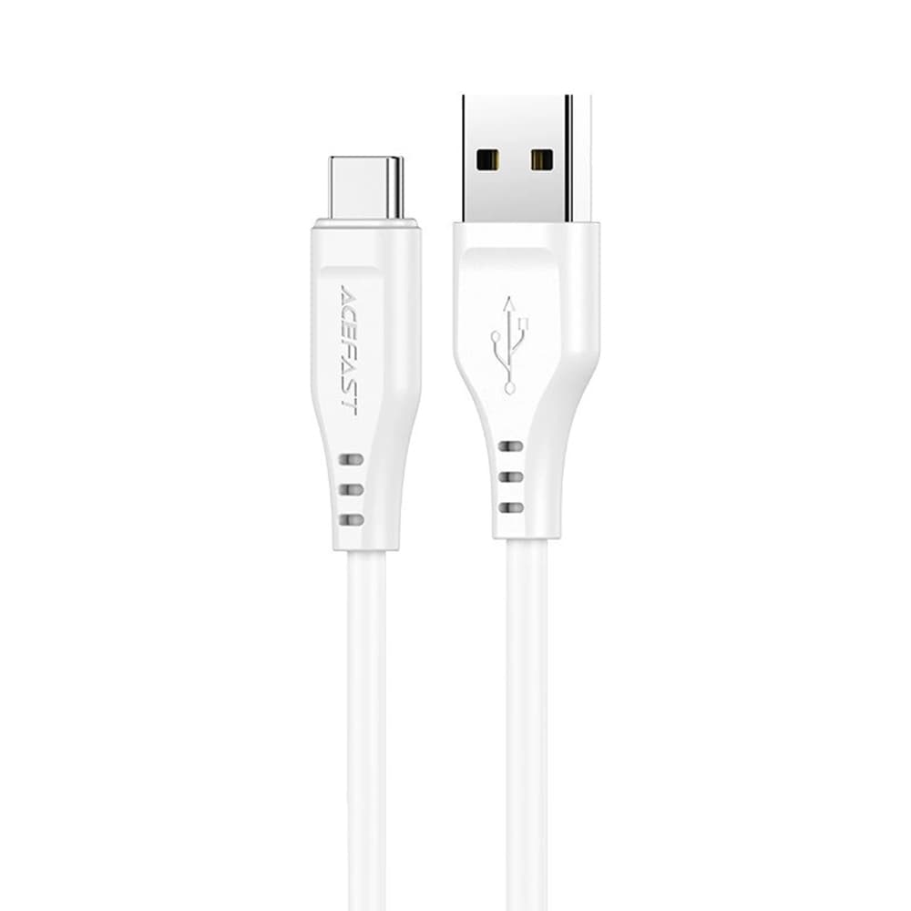 Acefast Datový kabel C3-03 USB na Type-C 60W 3A Rychlé nabíjení 1.2m bílý - náhled 1