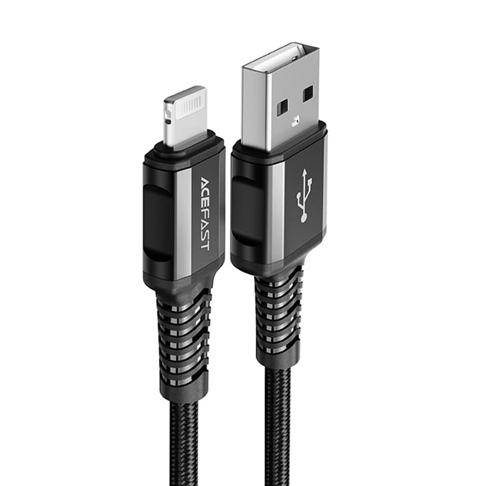 Acefast Datový kabel C1-02 USB na Lightning 2.4A rychlé nabíjení MFi 1.2m černý - náhled 1