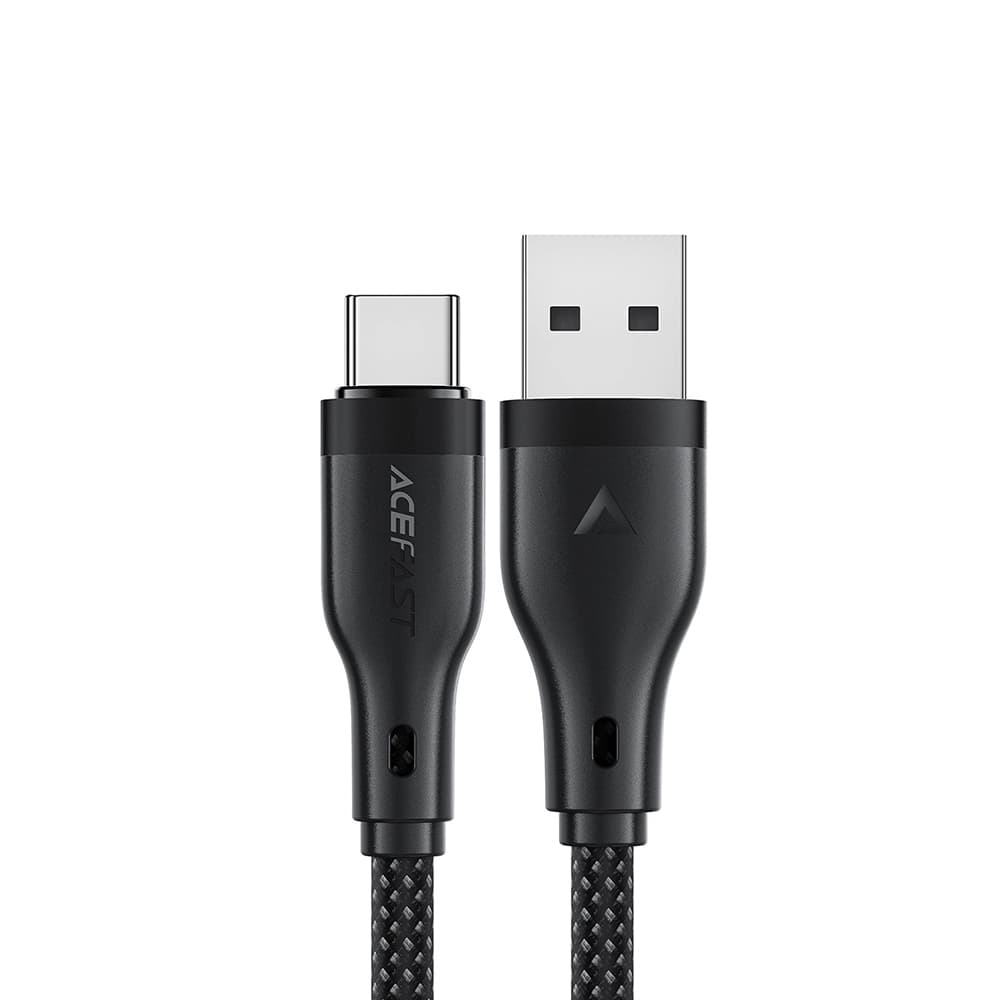 Acefast Data Cable C8-04 Rychlonabíjecí USB na Type-C 3A Nylon 1.2m černý - náhled 1