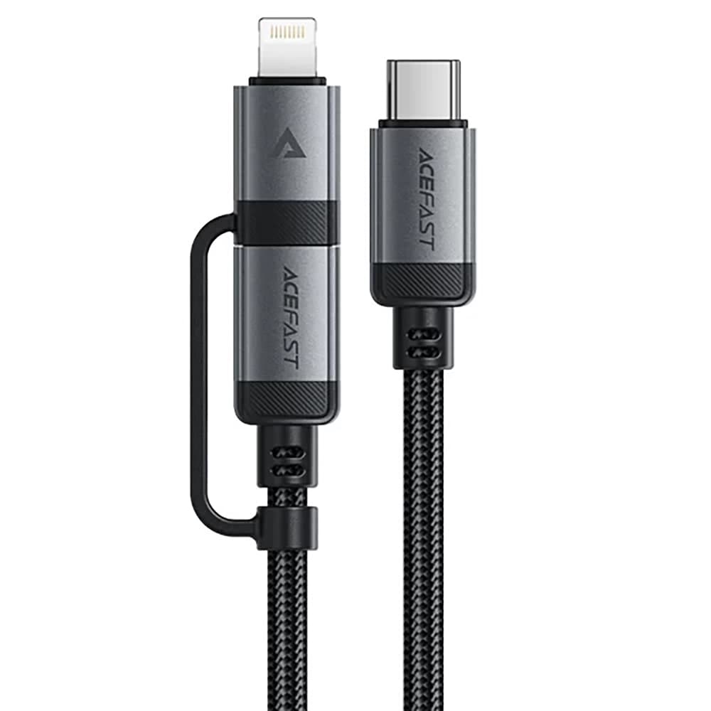 Acefast Data Cable C20-01 USB-C na Type-C Lightning 60W rychlé nabíjení odolný proti ohybu MFi certifikovaný 1.2m černý - náhled 1