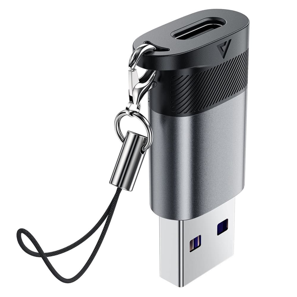 Acefast Adaptér (J8) Type-C na USB 10Gbps 27W Rychlé Nabíjení Kovově šedá - náhled 1