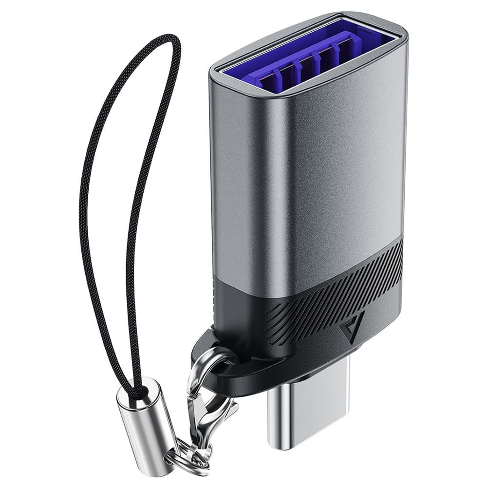 Acefast Adaptér J7 s funkcí OTG USB na Type-C 10Gbps Rychlé nabíjení Kovově šedá - náhled 1