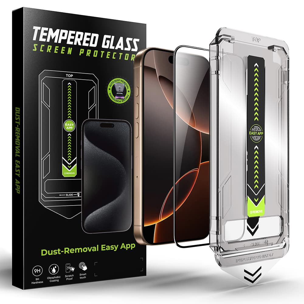 Techsuit TitanGlass FullCover pro iPhone 16 Pro iPhone 17 černá - náhled 1