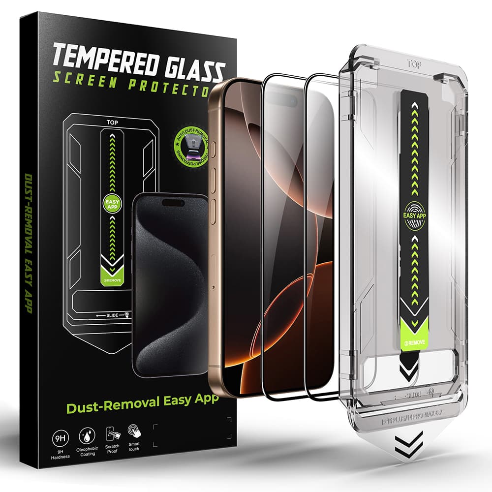 Techsuit TitanGlass FullCover (2 kusy) iPhone 14 Pro černá - náhled 1