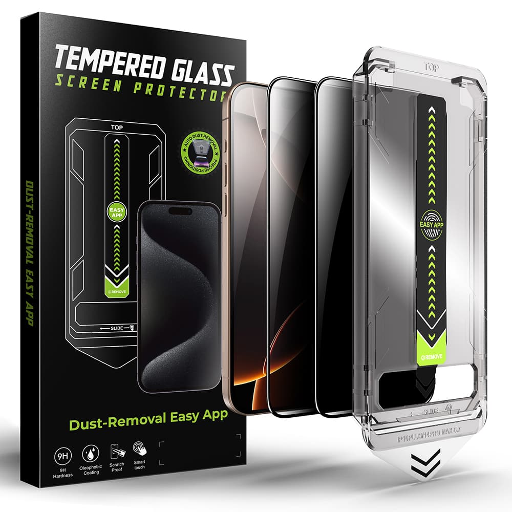 Techsuit TitanGlass FullCover (2 ks) iPhone 14 Pro Privacy - náhled 1