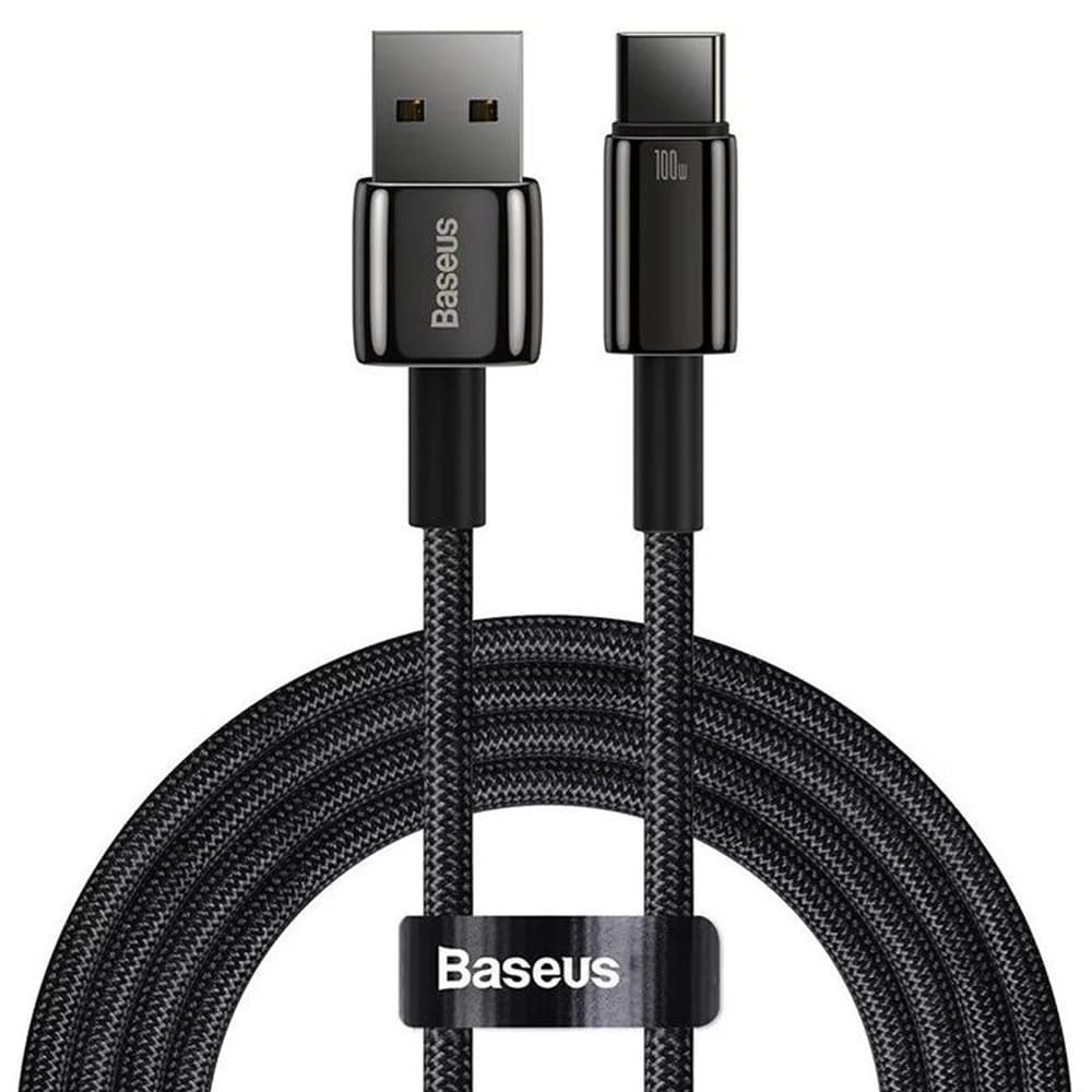 Baseus Data Cable Tungsten Gold USB na Type-C Super Fast Charge 100W 1m černý - náhled 1