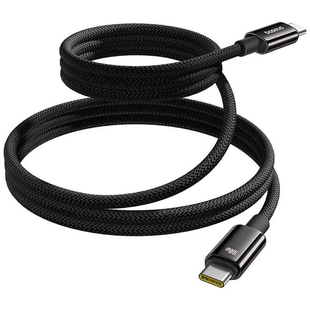 Baseus Data Cable Tungsten Gold Type-C na Type-C Super Fast Charge 100W 480Mbps 1m černá - náhled 1