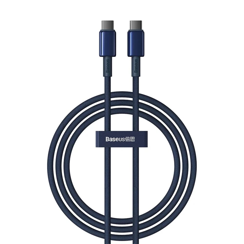Baseus Data Cable Tungsten Gold Type-C na Type-C 100W 1m tmavě modrá - náhled 1