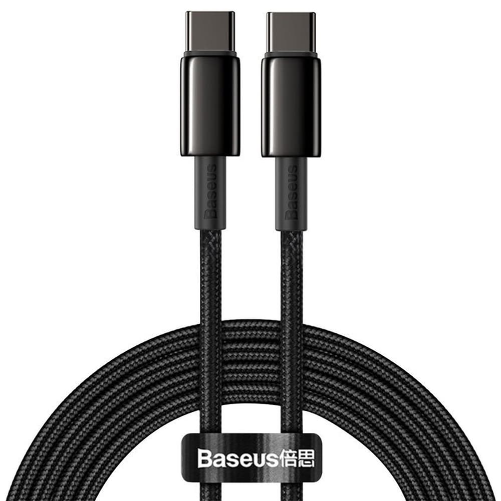 Baseus Data Cable Tungsten Gold Type-C na Type-C Rychlé nabíjení 100W 2m černá - náhled 1