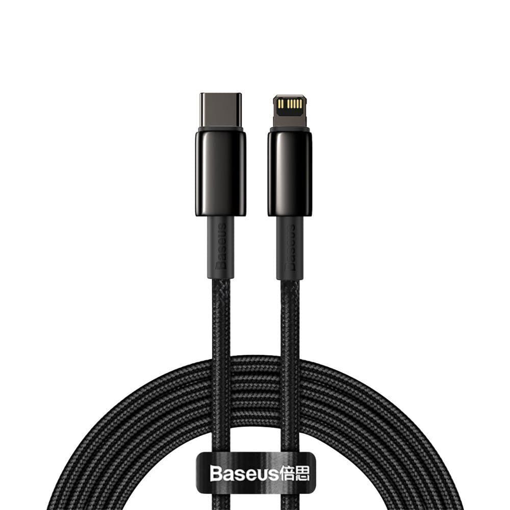 Baseus Data Cable Tungsten Gold Type-C na Lightning 20W 2m černá