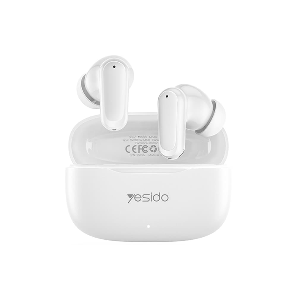 Yesido bezdrátová sluchátka TWS38 bílá Bluetooth 5.4 mikrofon 250mAh - náhled 1