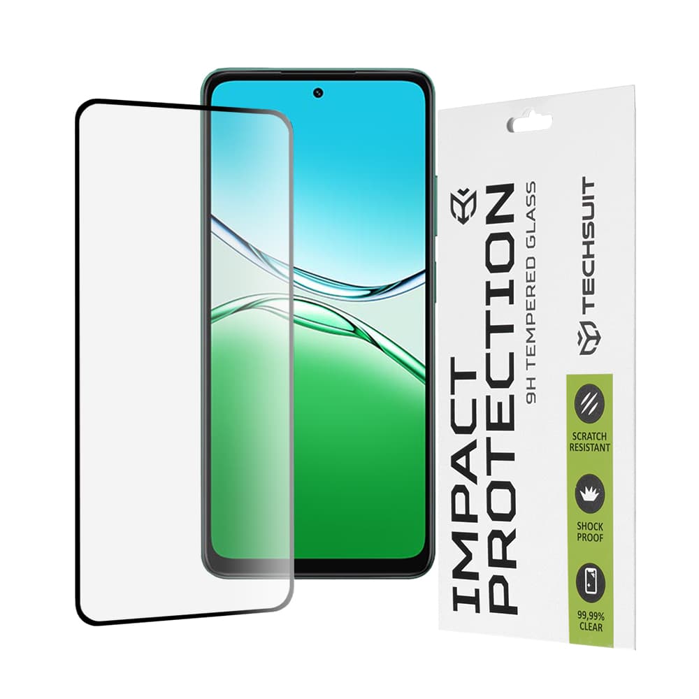 Ochranné sklo Techsuit 111D pro Oppo A5 4G A5 5G černé - náhled 1