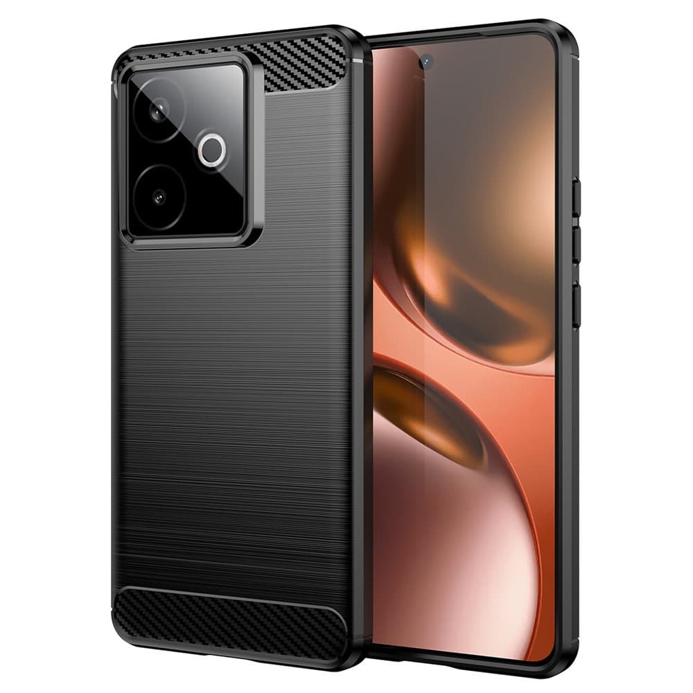 Pouzdro Techsuit Carbon Silicone pro Realme GT 7 černé - náhled 1