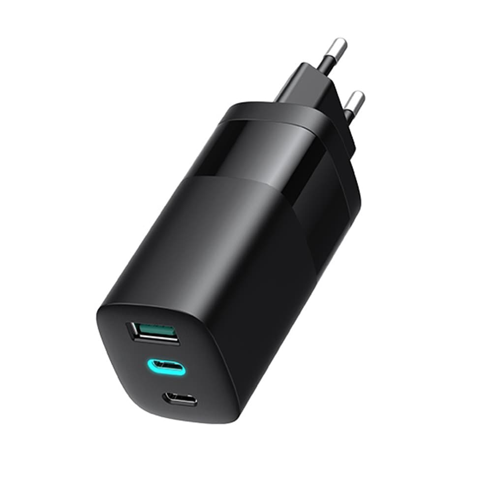 Havit Wall Charger UC10 2x Type-C USB PD65W Rychlé Nabíjení Černý - náhled 1