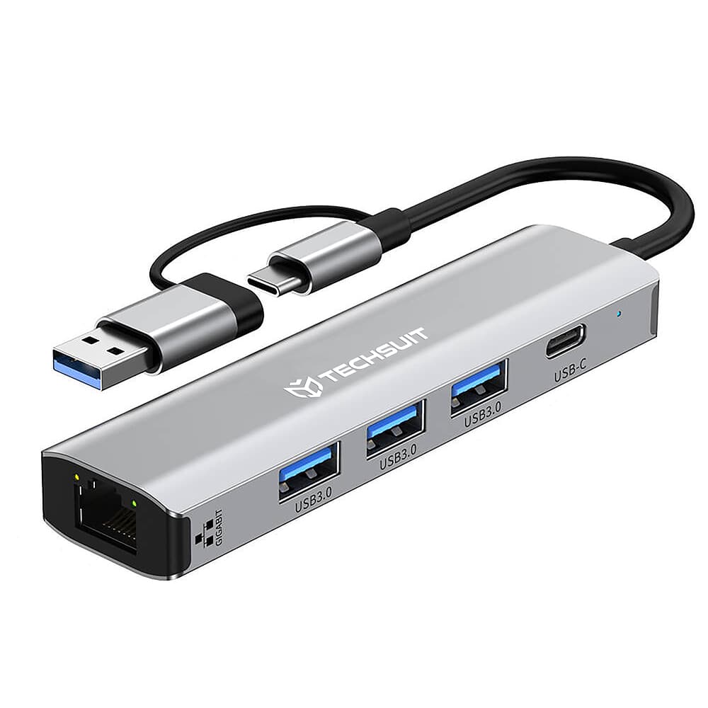 Techsuit Docking Station BoostNetLink 5v1 (H3) USB Type-C šedá - náhled 1