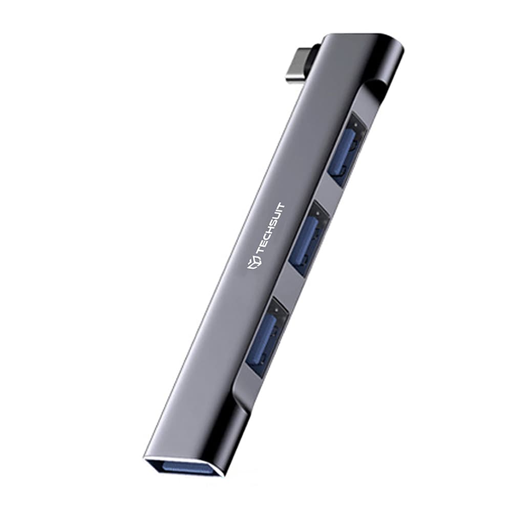 Techsuit Docking Station ZenithDock 4 v 1 (H13) USB-C na 3x USB 2.0 1x USB 3.0 šedá - náhled 1