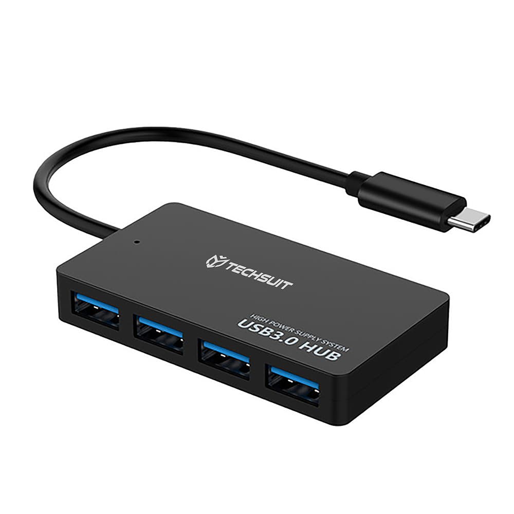 Techsuit Docking Station QuantumNode 4 v 1 H16 USB-C na 4x USB 3.0 ABS černá - náhled 1
