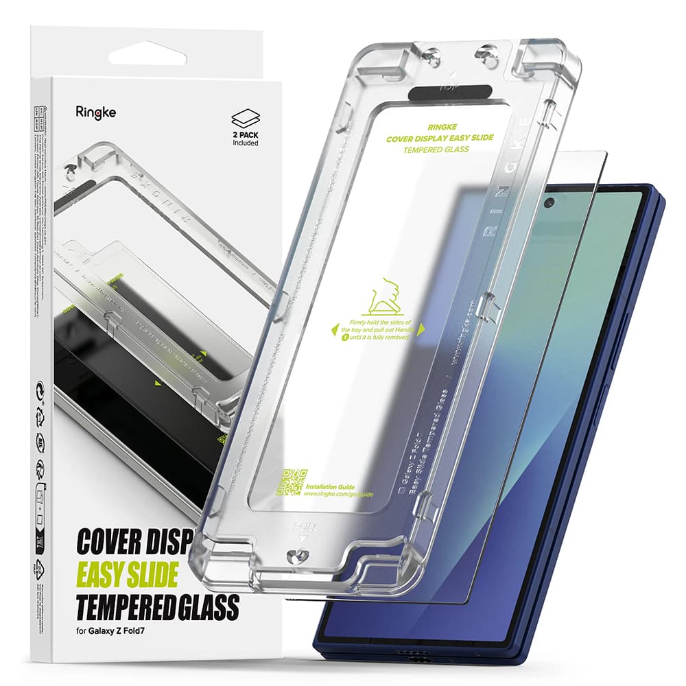 Ringke kryt displeje Easy Slide tvrzené sklo (2 ks) Samsung Galaxy Z Fold7 čirý - náhled 1