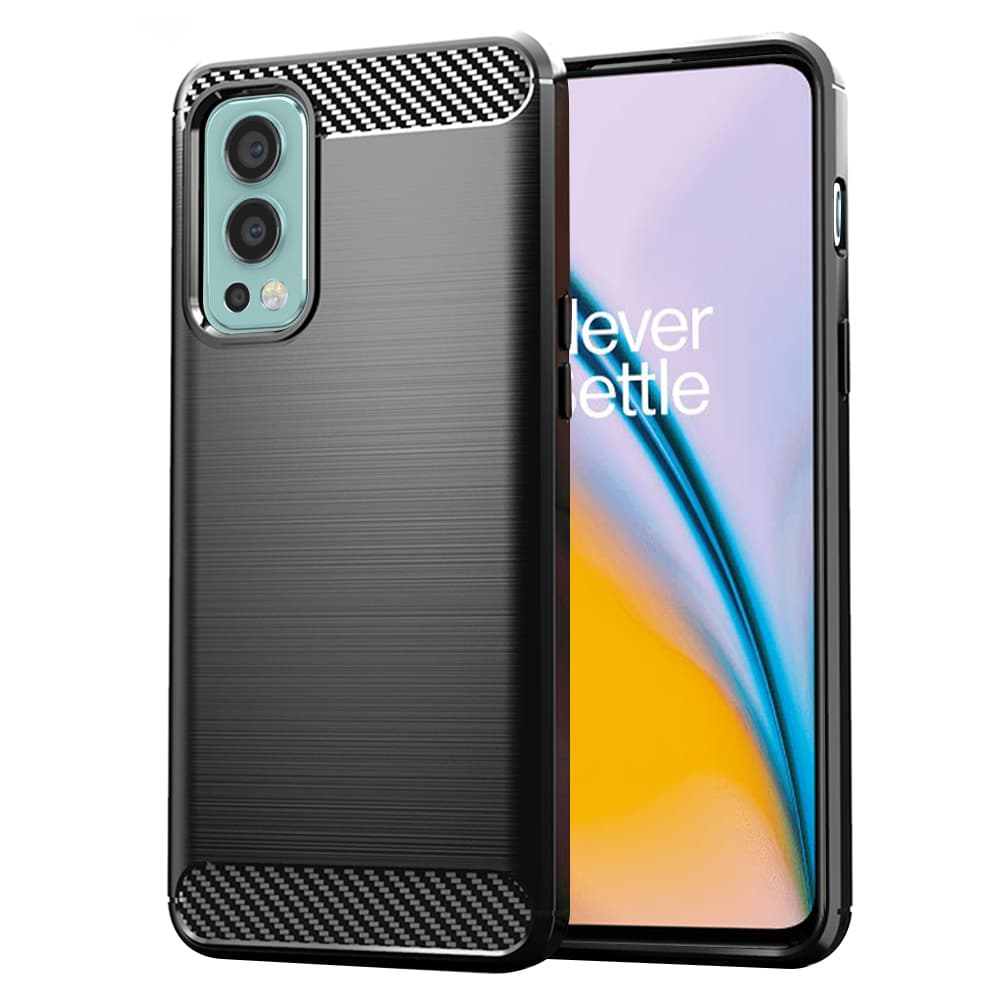 Techsuit Carbon Silicone pro OnePlus Nord 2 5G černý - náhled 1