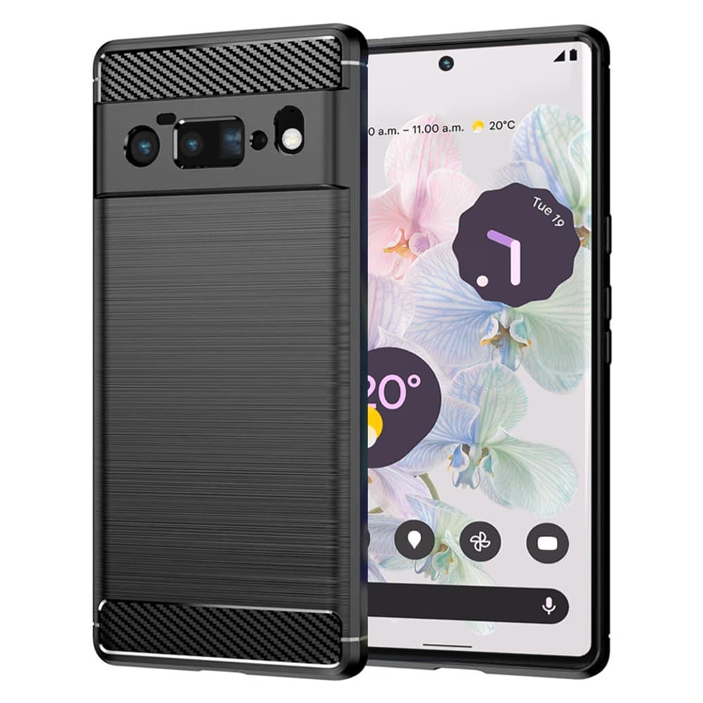 Techsuit Carbon Silicone pro Google Pixel 6 Pro černý - náhled 1