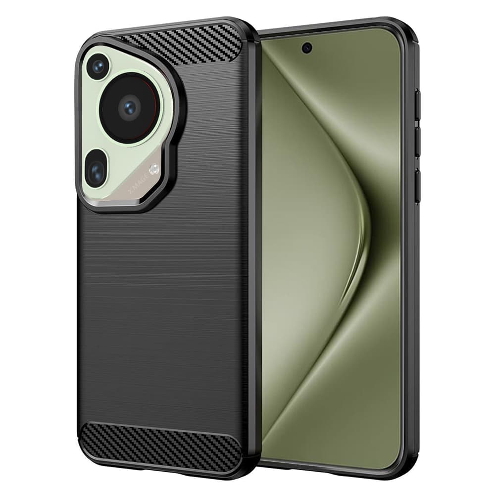 Pouzdro Techsuit Carbon Silicone Huawei Pura 70 Ultra černé - náhled 1
