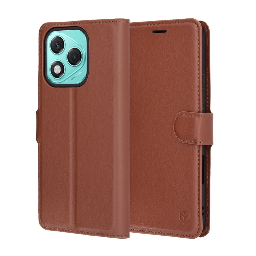 Kožené pouzdro Techsuit Honor 400 Lite hnědé - náhled 1
