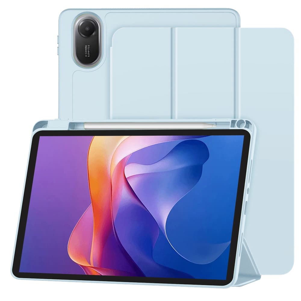 Pouzdro Techsuit Flex Trifold s držákem na tužku pro Xiaomi Redmi Pad 2 nebesky modré - náhled 1
