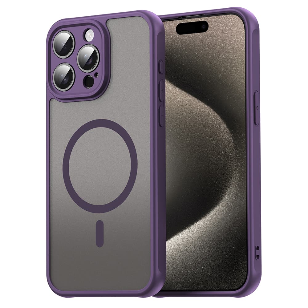 Techsuit HaloFrost II MagSafe pro iPhone 15 Pro fialová - náhled 1