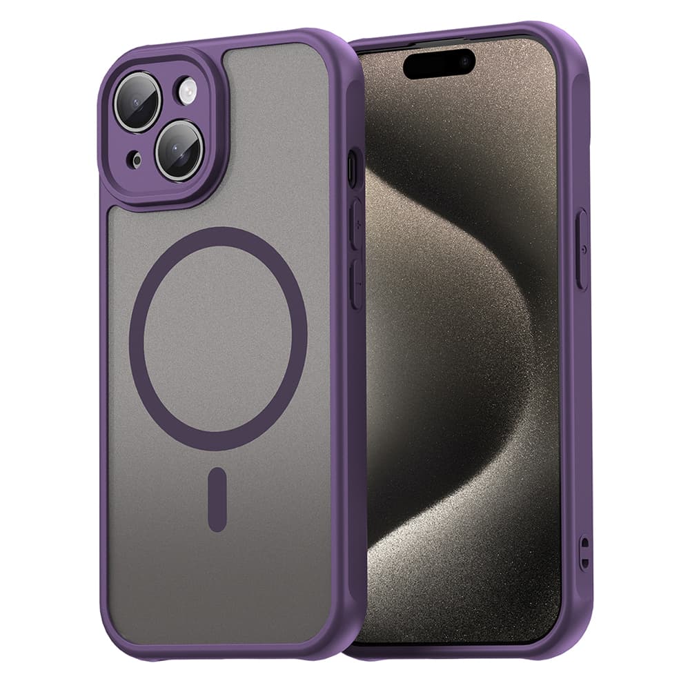 Techsuit HaloFrost II MagSafe pro iPhone 15 Plus fialová - náhled 1