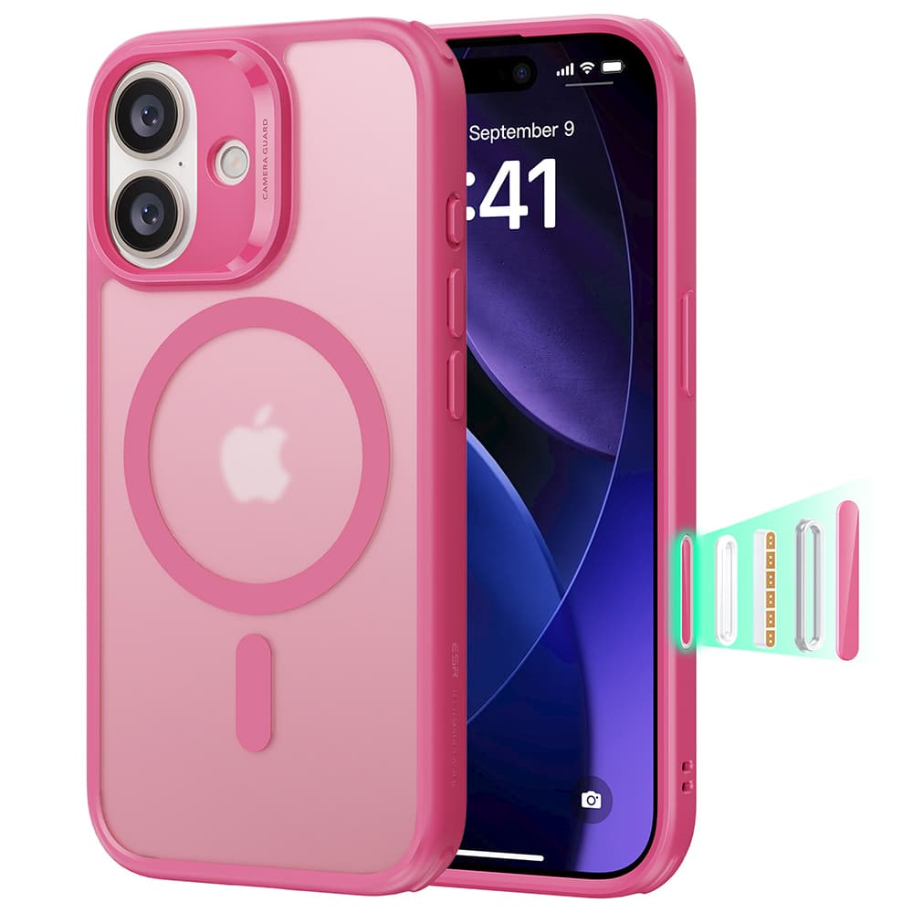 ESR Classic Hybrid HaloLock pro iPhone 17 v matně růžové - náhled 1