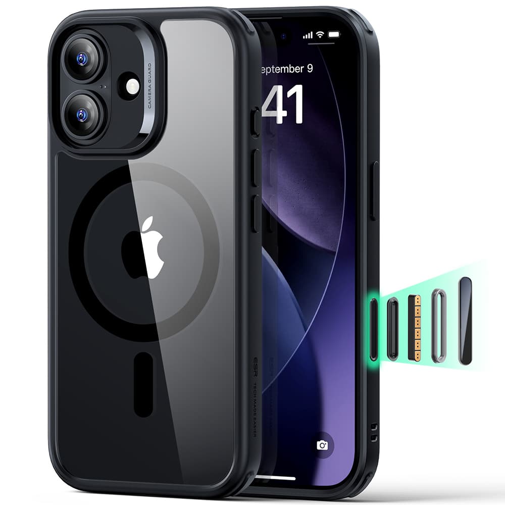 ESR Classic Hybrid HaloLock pro iPhone 17 černá průhledná - náhled 1
